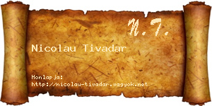 Nicolau Tivadar névjegykártya