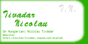 tivadar nicolau business card